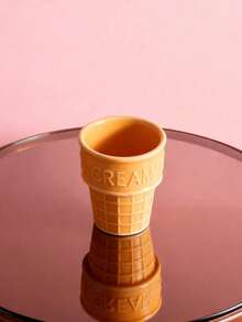 Joivida 陶瓷冰淇淋杯，底座稳固，透明隔层 - 厚实耐热，经久耐用，可用洗碗机清洗，适合家庭和学校使用，多种颜色可选（粉色、蓝色、黄色、绿色、橙色、棕色） - 也适合收纳文具、学校用品 - 彩色 - 查看 10