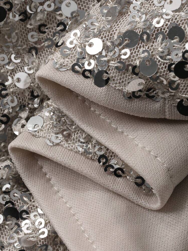 Dazy Plus Plus Size Sequin Wrap Mini Skirt For Women, Suitable For Party & Dates, Spring/Summer