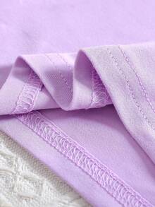 2pcs/Set Young Girls Casual Virtual Girl Group Colorful Plaid Pentagram Butterfly Letter Print Short Sleeve T-Shirt And Black Flare Pants Set, Suitable For Daily Wear - White - View 4