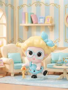 TOYCITY 1 Stück "Bubble Dream" Serie Überraschungsbox Figur, Chibi Charakter Figur mit 16 regulären Stilen & 4 versteckten Überraschungen, sammelbare Kunstspielzeug mit verspielten Akzenten, ideal für Schreibtischdekoration, Heimdekoration & Partyfavors, perfektes Festivalgeschenk für Freunde & Familie, tolles Valentinstags-Geschenk für Sammler & Enthusiasten, Frühling bis Sommer - Tide Play Blindbox - Übersicht 4