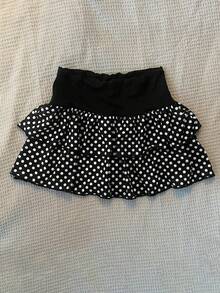 Resyla Women's Polka Dot Print Layered Casual Skirt - Multicolor - View 3