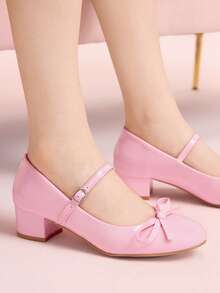 CUCCOO DOLLMOD Giày cao gót nữ thời trang đính nơ, giày công chúa phong cách Lolita, giày cao gót màu hồng dễ thương. - Hồng - Xem 4