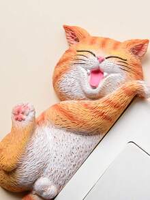 Cute Pet Simulation Cat 3D Resin Double Switch & Socket Panel Sticker, Wall Defect Concealing Decorative Decal For Home Use - Multicolor - View 7