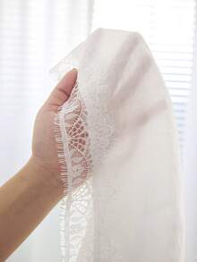 Ocili 休闲丝滑缎面亚麻蕾丝舒适吊带裤，舒适简约女士睡衣套装 - 白色 - 查看 8