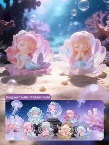 POKOJA LAND Caja ciega (sin relleno de peluche) Figura decorativa linda de sirena - Marea juega caja ciega - Ver 2