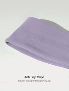 GLOWMODE FeatherFit™ 热身吸汗弹力防滑头带，适用于瑜伽、普拉提、健身房锻炼、日常运动。 - 古丁紫 - 查看 3