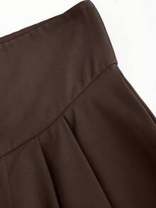 Sweetra Women's High Waist Loose Fit Flowy Casual Pants, Spring - Coffee Brown - View 5