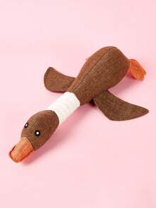 PETSIN 1 件野鹅形状毛绒宠物玩具 - 吱吱叫的狗互动玩具，适合幼犬和小型犬的柔软咀嚼礼物 - 彩色 - 查看 14