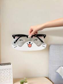 Joivida 可爱狗狗猫咪眼镜收纳盒免打孔壁挂式眼镜架防压床头时尚眼镜展示架 - 彩色 - 查看 11