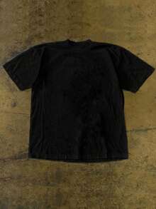 Glimmora 男士休闲虎纹花卉印花宽松圆领T恤，夏季 - 黑色 - 查看 2