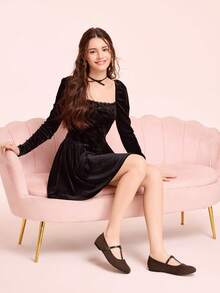 CUCCOO DOLLMOD French Mary Jane Shoes Women's Fashion Outer Wear Leopard Print T-Band Hollow Gentle Retro Shallow Mouth One Pedal Ballet Flat Beanie Shoes Commuter Shoes - Brown - View 6