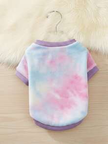 PETSIN 1 件宠物抓绒扎染粉紫色毛绒玩具 - 彩色 - 查看 2