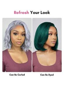 Ren Trong Suốt Màu Xám Tóc Giả Bob Tóc 13*4 Ren Mặt Trước Bộ Tóc Giả Màu Bạc Tóc Tóc Giả Trước Nhổ dành Cho Nữ - SGray - Xem 6