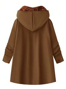 Ellevyn Women's Elegant Thick Thermal Lined Long Sleeve Hooded Jacket, Black, Autumn/Winter - Brown - View 2