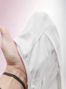 Amplova Women's Asymmetric Neckline Fishbone Top And Skirt Elegant 2 Pieces Set - White - View 9