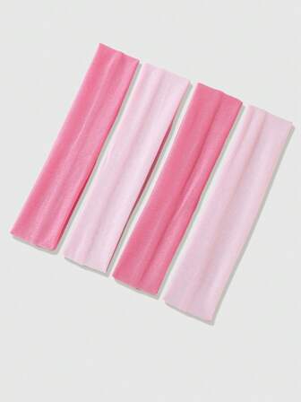 Kawaii 4 Stück modische und vielseitige klassische einfarbige Stirnbänder, geeignet für tägliche Lässig und Sport, schweißabsorbierend und schweißhemmend, Damen Stirnband