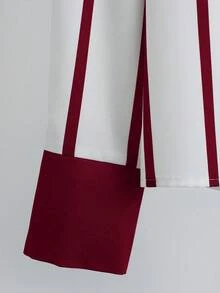 SHEIN Áo sơ mi nữ, cổ bẻ, tay dài, cài cúc phía trước, thiết kế phối màu ở cổ áo, cổ tay, thân áo và tay áo, kiểu dáng rộng rãi thoải mái, phong cách thời trang màu đỏ tía, áo sơ mi đỏ trắng, áo công sở nữ, áo sơ mi nữ công sở, áo sơ mi nữ công sở, áo sơ mi nữ công sở, áo sơ mi trắng đỏ, áo công sở nữ, áo sơ mi nữ công sở cho nữ - Nhiều màu - Xem 6