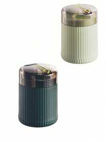 1/2支装易按压自动牙签盒 - 时尚耐用的塑料支架，高档按压式便携式牙签瓶，适用于厨房和餐厅装饰 - 彩色 - 查看 18