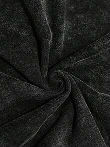 GENIUS ODE Men's Cross & Letter Print Round Neck Casual Short Sleeve T-Shirt - Black - View 5