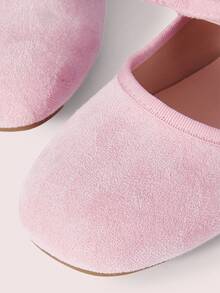 CUCCOO DOLLMOD Women's Pink Suede Bow Mary Jane Shoes, Sweet And Gentle Elegant, Versatile For Commuting And Daily Wear Valentine's Day - Pink - View 8