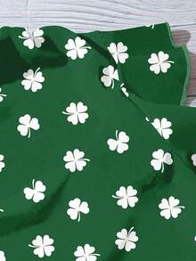 EMERY ROSE Áo kiểu tay ngắn dáng suông tối giản, in họa tiết cỏ ba lá, cỡ lớn, thích hợp cho kỳ nghỉ. - Nhiều màu - Xem 5