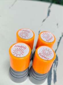 1pc Children's Teacher Daily Teaching Round Sticker - Orange - View 8