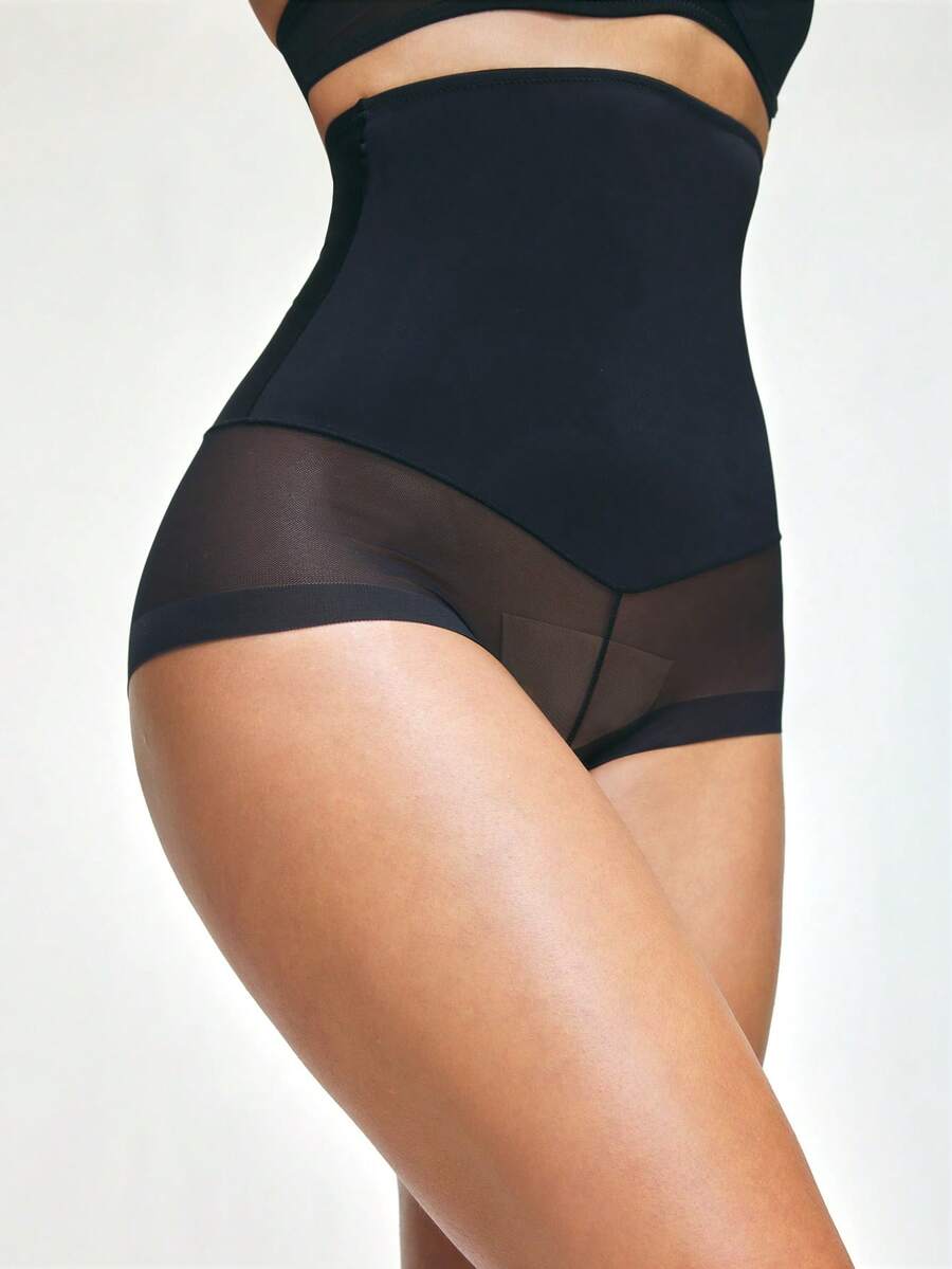 SHAPORA 1pc Women's Comfortable Minimalist Black Shapewear Bottom - Black - View 1