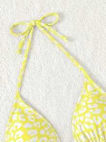 Swim Vcay 2025年女士豹纹泳衣上装，适合海滩/度假 - 彩色 - 查看 5