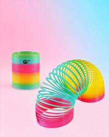 MINKOJA - BESTSELLERS 1-Pack Rainbow Slinky Toy - Classic Coil Spring Toy For Kids - Multicolor - View 2