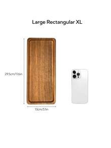 1/2 Piece Acorn-Shaped Wooden Tray, Oval Tray, Rectangular Tray, Wooden Tray, Beauty Display Tray, Perfume Tray, Bathroom Tray, Utensil Wooden Tray, Cake Tray, Kitchen Tray, Display Stand, Food Tray, Cupcake Tray, For Decoration, Halloween, Easter, Valentine's Day, Christmas, Table Decoration, For, Cake, Bread, Perfume, Jewelry, Bathroom Products - Multicolor - View 19