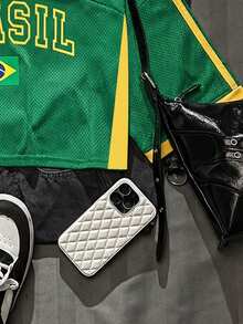 SHEIN EZwear Women's Casual V-Neck Loose Cropped 5/8 Sleeve Mesh T-Shirt, Suitable For Summer, Suitable For Ball Games, Women's Raglan Sleeve Knit T-Shirt, Fan Merchandise, Sports Team Culture, Game Viewing, Yellow And Green Striped Casual Jersey, Sports Casual Mixed T-Shirt For Women - Multicolor - View 4