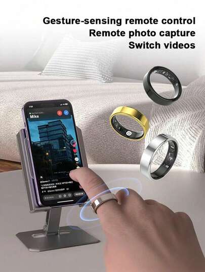 Teckwe R7/R1/TK18 แหวนอัจฉริยะ แบตเตอรี่ 15–20mAh ใช้งานได้นานถึง 5 วัน การติดตามกีฬาหลายโหมด ดีไซน์ทันสมัยสำหรับทั้งชายและหญิง เหมาะเป็นของขวัญคริสต์มาส อุปกรณ์สวมใส่อัจฉริยะนี้รองรับการควบคุมแบบสัมผัสสำหรับวิดีโอ/เพลง, การถ่ายภาพด้วยท่าทาง, การแจ้งเตือนการโทร/ข้อความ การตรวจสอบสุขภาพ: การติดตามการนอนหลับ, อัตราการเต้นของหัวใจ, ออกซิเจนในเลือด, การตรวจจับอุณหภูมิผิว แอปพร้อม 33 ภาษา ทนทานต่อน้ำ 10 เมตร (ดำน้ำ/สน็อกเกิล) อุณหภูมิในการทำงาน: -20°C ถึง 50°C