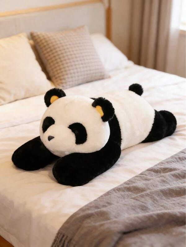 POKOJA LAND - BESTSELLERS 23.62Inch Panda Plush Doll, Simulation Panda Appearance, Fluffy Cute Black And White Plush Doll, Suitable As A Gift For Friends And Family, Birthday Gift And Valentine's Day Children's Day Holiday Gifts , Room And Sofa Decoration