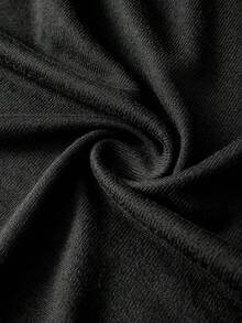 GlowEve CURVE 大码纯色针织开衫，前襟纽扣，条纹修身抽绳装饰，优雅休闲通勤外套，女士休闲套装，条纹两件套，两件套休闲套装，女士两件套，女士服装，条纹裤装套装 - 黑與白 - 查看 7