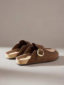 Solecia Women's Slip-On Flat Shoes Soft Leather Comfortable Commuter Versatile Style - dark brown - View 4