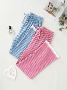 EURMUSE 2PCS Women Sleep Bottoms - Multicolor - View 4