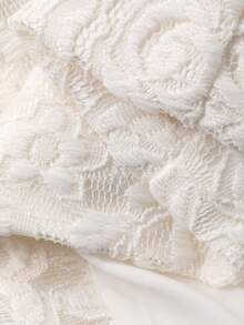 DAZY Women's Elegant Floral Print Round Neck Regular Jacket, Spring/Summer - Beige - View 8