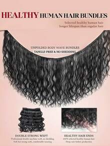 14-28英寸奢华水波纹真人发束，处女发接发，1束，高级真发双层编织，高光泽，使用寿命长，日常及沙龙品质，柔软丝滑，高级隐形接发 - Natural Black - 查看 7