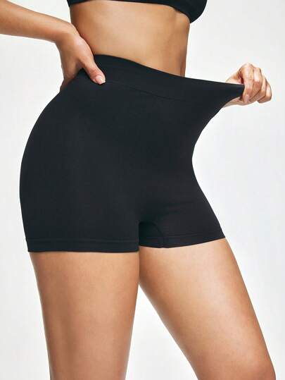 SHAPORA 1pc Women's Seamless Minimalist Solid Color Fashion Comfortable High Cost-Effective High Quality Portable Safety Shorts