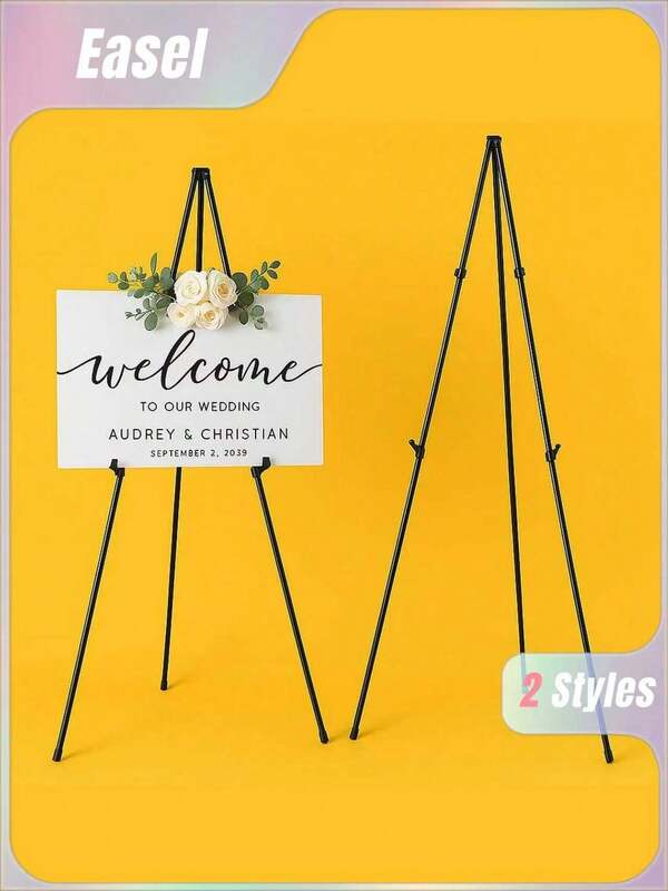 Wedding Easel Stand, Instant Floor Poster Lightweight Collapsible And Portable With Tripod Base Birthday Wedding Outdoor Decoration, Welcome Board Stand For Weddings And Posters, Portable Durable Adjustable Display Easel For Photo Displays, Office Presentations, Events, Exhibits, Party, Home