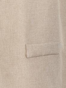 Bộ đồ lịch lãm 2 mảnh cho bé trai tuổi teen, màu trơn, thiết kế tối giản gồm áo blazer và quần short/quần dài, trang phục trang trọng cho tiệc sinh nhật, đám cưới, lễ tốt nghiệp, kỷ niệm. - Màu Khaki - Xem 6