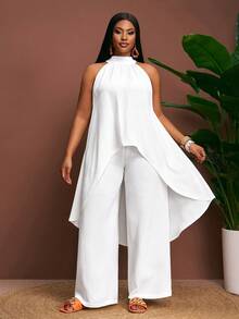 Veslaya Bộ đồ nữ cỡ lớn Xuân/Hè 2026: Lễ hội âm nhạc, Lễ Phục sinh, Phong cách Boho, Tiệc sinh nhật, Lễ tốt nghiệp, Phong cách đại học, Sinh viên, Thường ngày, Cơ bản đa năng, Giải trí, Kỳ nghỉ, Du lịch biển, Bãi biển, Tắm nắng, Phong cách thịnh hành, Thời trang đường phố, Khách dự đám cưới, Phong cách Bohemian, Đi làm, Ăn trưa muộn, Sân bay, Tiệc tùng, Đi chơi ngày lễ, Dạ tiệc sang trọng, Vũ hội, Thường ngày, Sang trọng cao cấp màu trắng ngà, Áo dài không tay cổ cao dáng chữ A và quần ống rộng 2 mảnh, Áo tunic dài, Trang phục du thuyền, Áo liền quần yoga nữ, Trang phục làm việc tại nhà, Nữ cỡ lớn - trắng - Xem 5