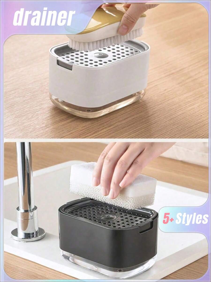 SHEIN 1pc Kitchen Soap Dispenser Pump Bottle Dish Soap Liquid Dispenser For Kitchen Countertop - Multicolor - View 1