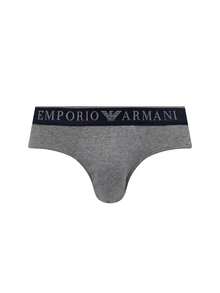 Armani 2 paquete Men's Trunks - Gris/Negro - Ver 2