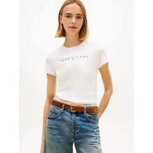 Tommy Hilfiger Linear Women´S T-Shirts Almost Yellow - Ecru - View 2