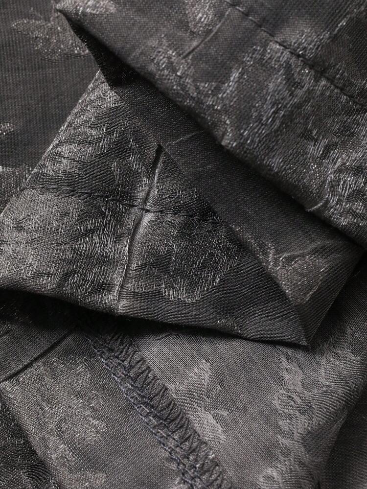 Textured Wide Leg Pants With Beaded Drawstring, Casual Vacation Trousers For Women