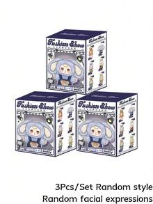 POKOJA LAND Caja ciega con diseño de conejo, con diseños faciales exquisitos y decoraciones de ropa hermosas. Se puede regalar a familiares y amigos. (Sin relleno de peluche), adecuado como regalo para amigos - Marea juega caja ciega - Ver 11