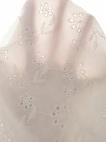 Elladie kids 1件女童幼兒夏季新款刺繡布料彼得潘領 3D花卉腰部拼接 3D花卉裝飾泡泡袖後拉鍊設計田園簡約休閒公主洋裝，白色洋裝，少女風，花卉野餐風，早午餐約會 - 白色 - 查看 8