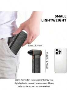 High-Speed Strong Airflow Turbo Jet Fan, Knob-Style Speed Adjustment, Suitable For Dusting, Snow Blowing, Leaf Blowing On Computers, Cars, Etc., - Multicolor - View 7