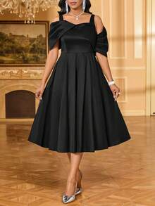 Fleurora Women's Solid Color Minimalist Asymmetrical Long Dress Carnival Women Carnival Costume Carnival Women Carnival Costume For Women Valentine's Day Valentine Outfits For Women Valentine Clothes Valentine Dress Summer Summer Clothes Summer Dresses For Women Summer Dress Elegant Dress Women Elegant Dress Bridesmaid Dress Luxury Evening Dresses For Weddings Wedding Elegant Party Dress Party Dress Carnival Costumes Carnival Carnival Costume Women Carnival Costume Carnival Women Party Elegant Party Dresses Black Skirt Black Dresses Spring Outfit Spring Spring Dress Elegant Dresses For Women Wedding Guest Dress Bridesmaid Dress Wedding Elegant Party Dresses - Gold - View 7